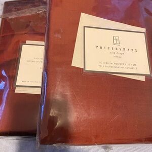 Pottery Red Barn Silk Drapes -Two 50” x 84” Pole Mount Drapes